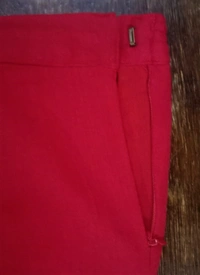 #W12055C2 neutral  LADIES WOVEN KURTI PANT - 5C2 - Scarlet Rad, L