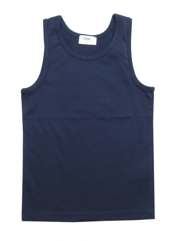 #B14765OB1 bpc BOYS SLEEVELESS T SHIRT - OB1 - No Option - Navy/Blue/Navy Striped, 10/12 Years