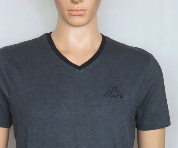 #M9806G2 Kappa KAPPA V NECK T SHIRT - 6G2 - Charcoal, S