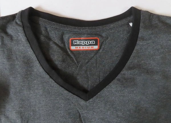 #M9806G2 Kappa KAPPA V NECK T SHIRT - 6G2 - Charcoal, M
