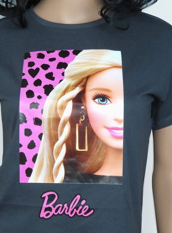#JG21210A1 Barbie BARBIE GIRLS PRINTED CROP TOP - 0A1 - Gray, 5 Years
