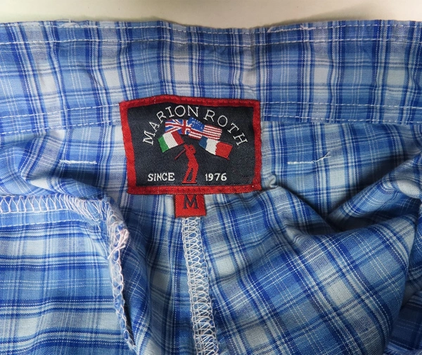 #M9507A1 MARION ROTH MARION ROTH LOUNGE WEAR WOVEN PANTS - 7A1 - Blue Checks, L