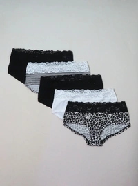 #W12332D1 M&S (Marks And Spencer) M&S LADIES 5 PACK HIPSTER BRIEFS - 2D1 - Mixed Colours, L