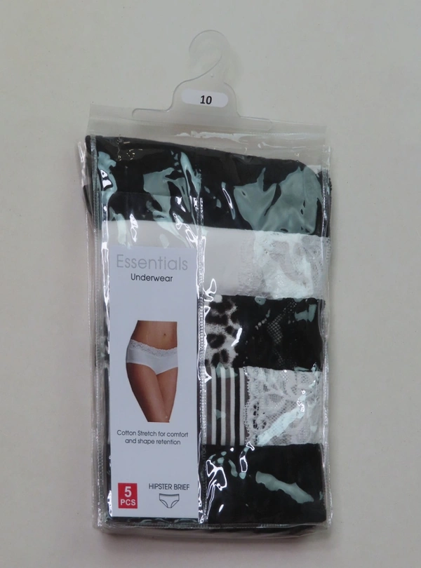 #W12332D1 M&S (Marks And Spencer) M&S LADIES 5 PACK HIPSTER BRIEFS - 2D1 - Mixed Colours, XL