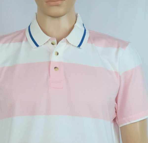 #M10122A1 Sovereign Code SOVEREIGN CODE STRIPED POLO - 2A1 - Pink, M