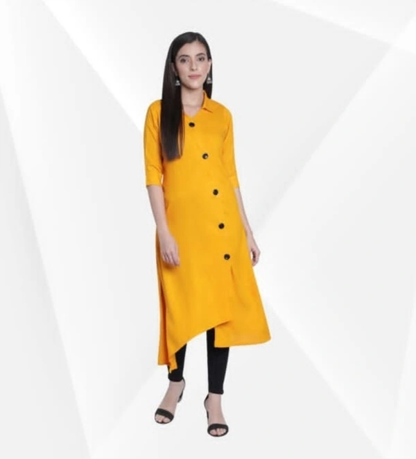 #FBKR0031 Fanclub  Asymmetric Kurta - 031 - Yellow, XL