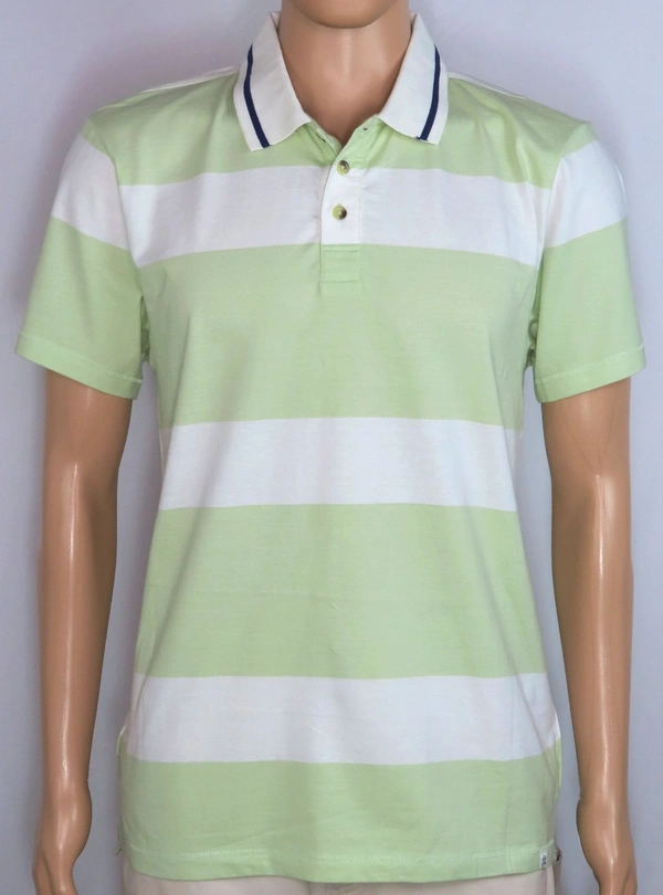 #M10122A1SOVEREIGN CODE  SOVEREIGN CODE STRIPED POLO - 2B2 - Pink, L