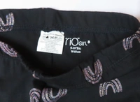 #SG20599A7 Rio OLDER GIRLS STRETCH LEGGING - 9A7 - Black AOP, 15/16 Years