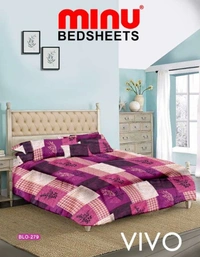 #BLO279 Minu Bedsheet  Minu Bedsheets Vivo Assorted  - As image, Full Stitched