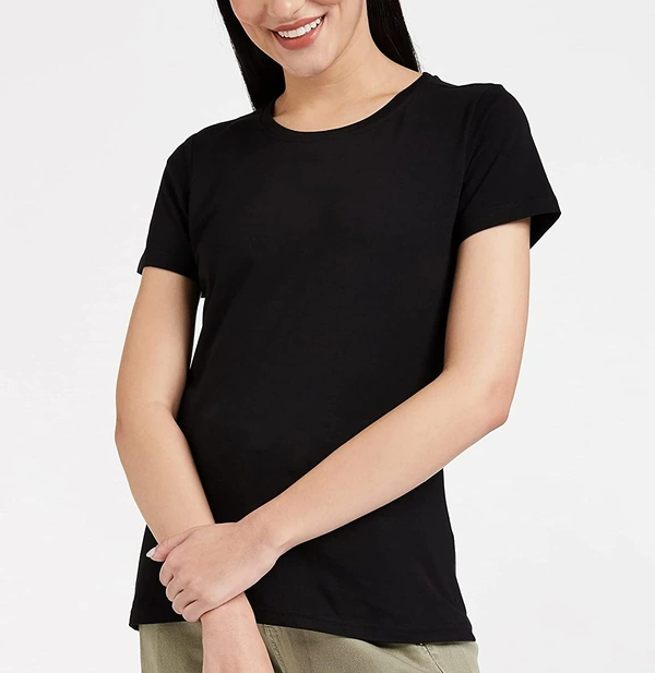 #W12390E1 SYMBOL ESSENTIALS SYMBOL LADIES STRETCH T SHIRT - 0E1 - Black, L