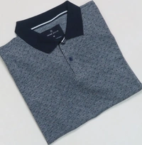 #M10129A4 Medicine House Brand Printed Polo - 9A1 - Grey jacquard, S