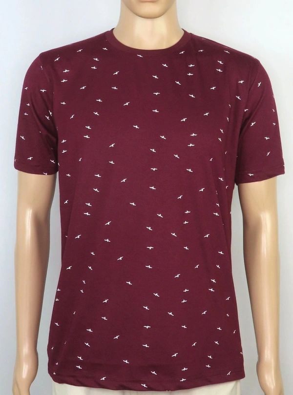 Denin& Flower Printed  Tshirt 