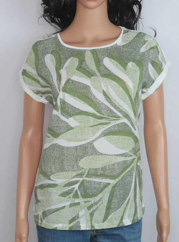 #W12380B2 Sandwich  Sandwich Magyar Sleever Printed Tshirt  - Olive Green, S