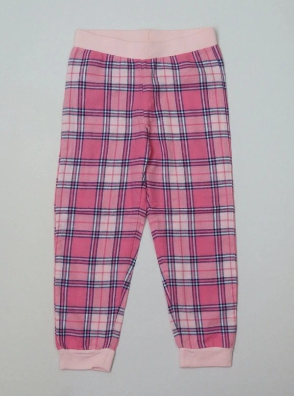 #JG20580A1 M & S Mark's Nan Spencer M&S Girls  Flannel Wvoen Pant  0A1 - pink checks, 1½ - 2
