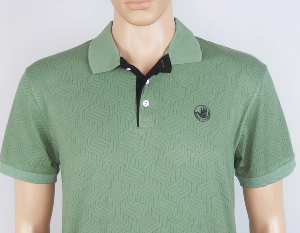 #M9923D1 BODY GLOVE  BODY GLOVE PRINTED STRETCH POLO 3D1 - Green AOP, M, Polo Tshirt