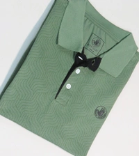 #M9923D1 BODY GLOVE  BODY GLOVE PRINTED STRETCH POLO 3D1 - Green AOP, L, Polo Tshirt