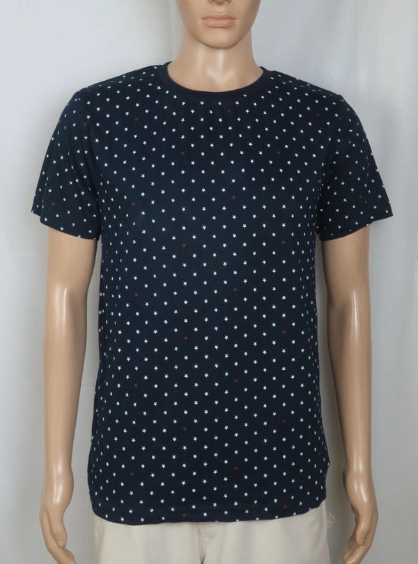 #M9872C1 Denim Flower  DEINM & FLOWER PRINTED TSHIRT  2C1 - Navy Star AOP, XL