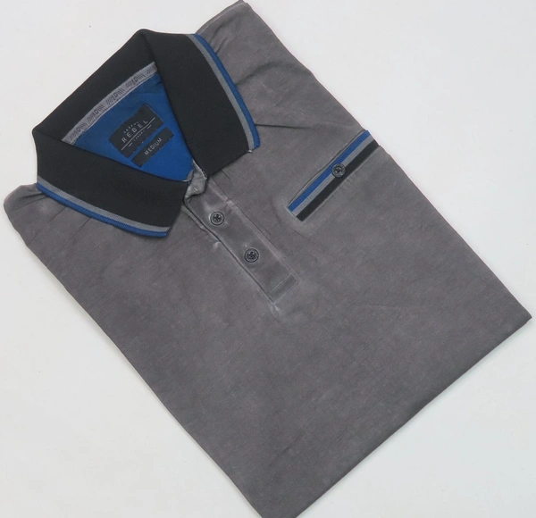 #M9910B2 REBEL REBEL GARMENT DYED  STRETCH POLO  0B3 - Charcoal, S