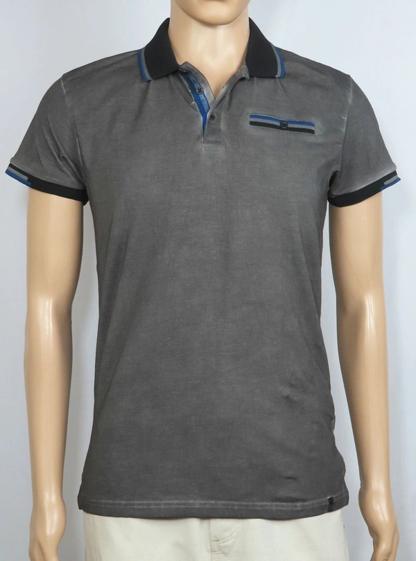 #M9910B2 REBEL REBEL GARMENT DYED  STRETCH POLO  0B3 - Charcoal, M