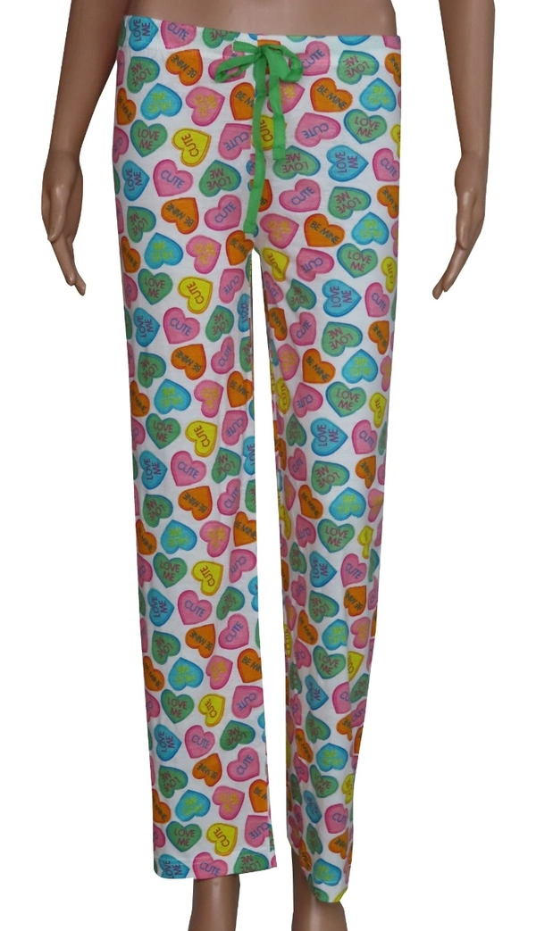 #W12050ABCD1 MAX LADIES PRINTED NIGHT PANT CD1 - S, Blue Checks