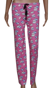 #W12050ABCD1 MAX LADIES PRINTED NIGHT PANT CD1 - S, Blue Checks