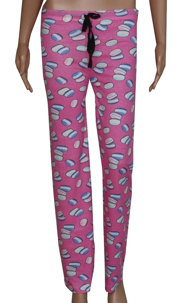 #W12050ABCD1 MAX LADIES PRINTED NIGHT PANT CD1 - S, Blue Checks