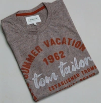 #M10135E1 TOM TAILOR TOM TAILOR PRINTED T SHIRT 5E1 - Ecru, L