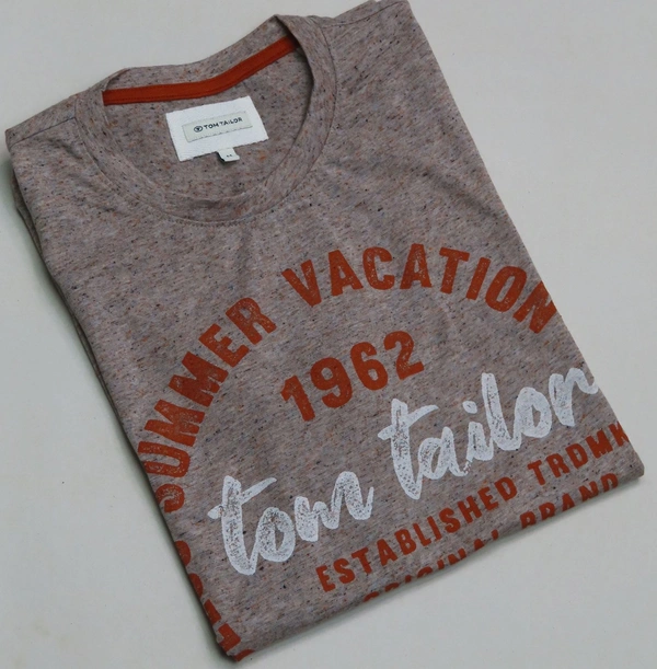 #M10135E1 TOM TAILOR TOM TAILOR PRINTED T SHIRT 5E1 - Ecru, L