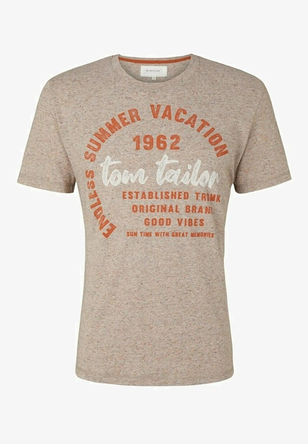 #M10135E1 TOM TAILOR TOM TAILOR PRINTED T SHIRT 5E1 - Ecru, XL