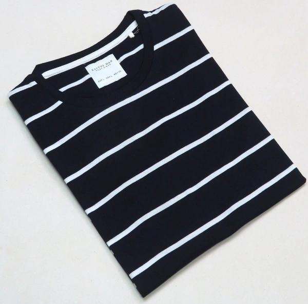#M10133A1 CACTUS MAN CACTUS MAN PRINTED T SHIRT 3A1 - Navy/White Thin Striped, M