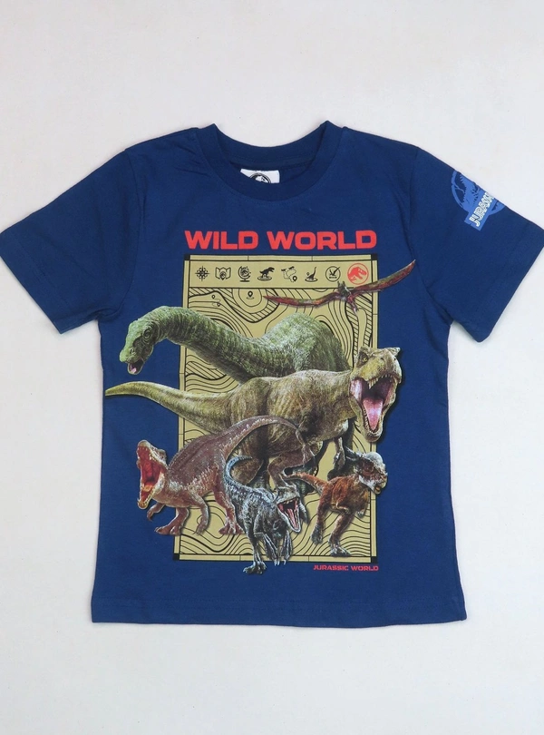 #SB15430B1 JURASSIC WORLD  JURASSIC WORLD  BOYS  PRINTED TSHIRT  0B1 - Navy, 7y