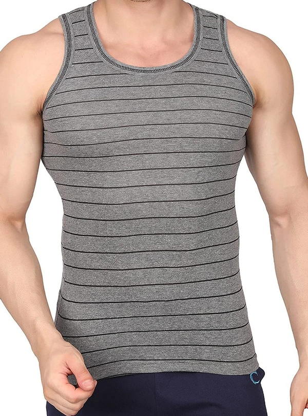 #M9942C1 Chromozome CHROMOZOME STRIPED VEST 2C1 - Charcoal, L
