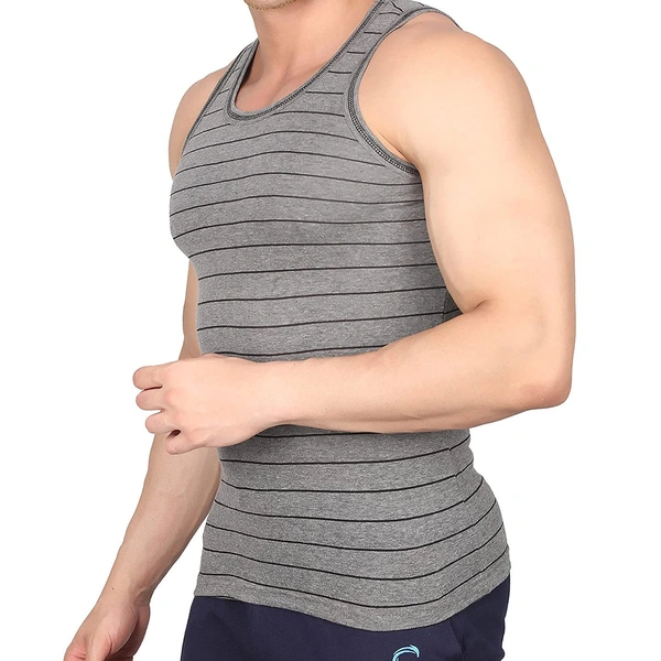 #M9942C1 Chromozome CHROMOZOME STRIPED VEST 2C1 - Charcoal, L
