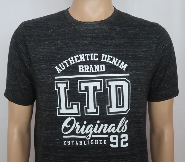 #M10113A3 Basics PRINTED SHORT SLEEVE T SHIRT 3A3 - Black, L