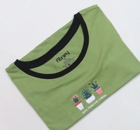 #W12391A1 Sandwich  HONEY PRINTED RINGER TEE 1A1 - Green, M