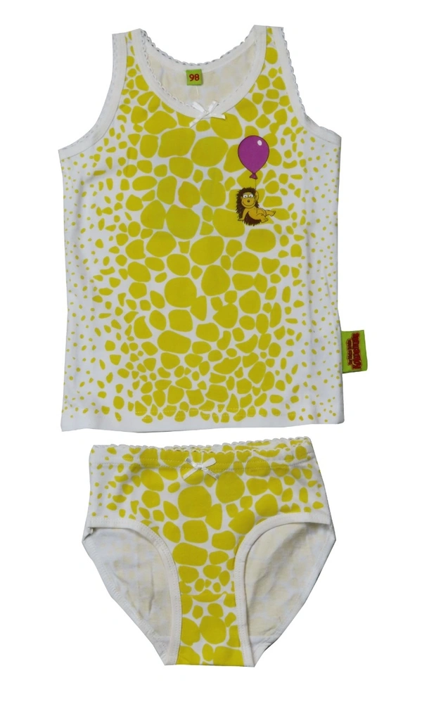 #G14550B KOKOSNUSS GIRLS PRINTED INNER WEAR SETS 50B - As image, 5/6 Years