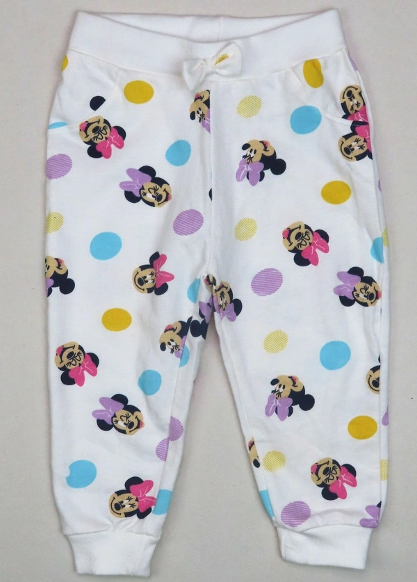 #A30644D1DISNEY DISNEY BABY GIRLS SWEAT PANT 4D1 - White AOP, 18-24