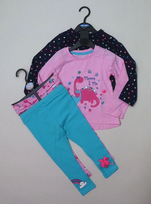 #JG20588A3 DUNNES  DUNNES GIRLS PRINTED 2 PC SET 8A3 - 2 options as in image, 2/3y