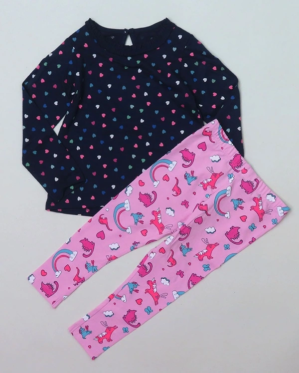 #JG20588A3 DUNNES  DUNNES GIRLS PRINTED 2 PC SET 8A3 - 2 options as in image, 2/3y