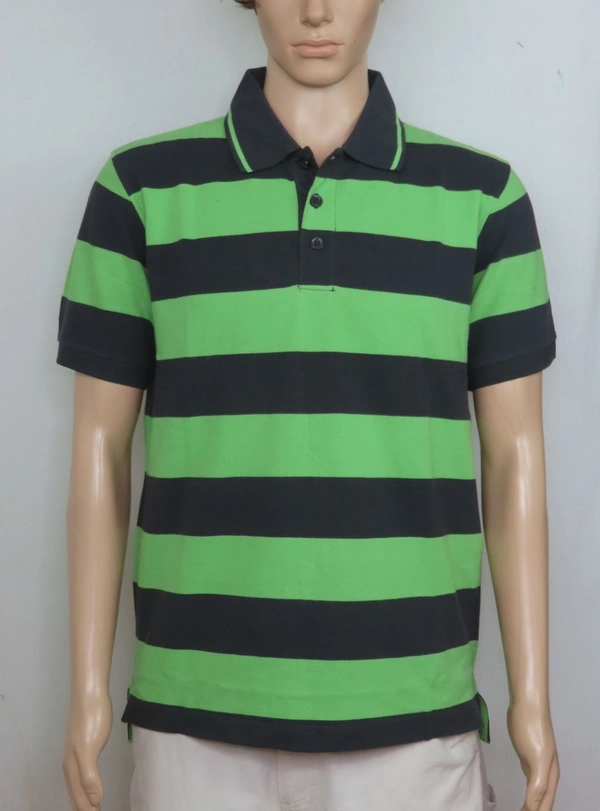 #M9784 VAN VAAN VAN VAAN MENS STRIPED POLO 784 - Green, XL