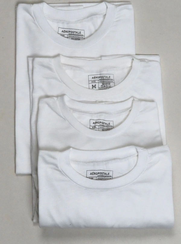 #M9918A1 Aeropostale  AEROPOSTALE CREW NECK UNDERSHIRT 8A1 - White, M