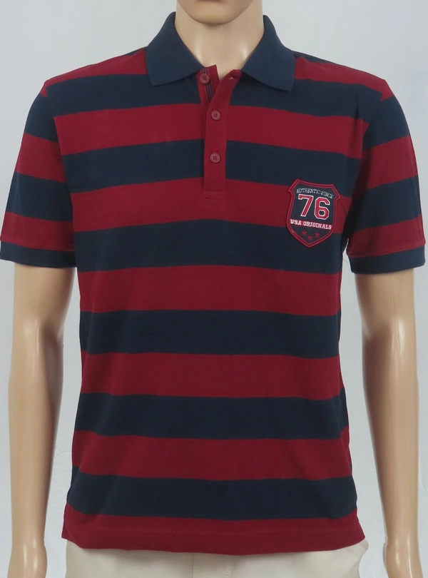#M10146A1JOCKEY JOCKEY STRIPED POLO 6A1 - Red, S