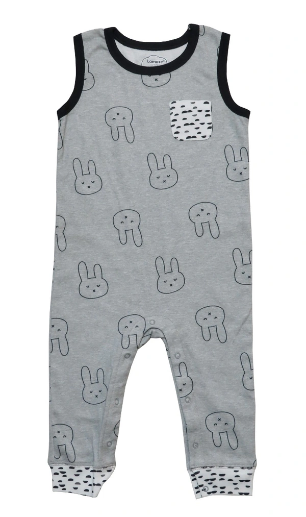 #A30122A1 Lamaze BABY BOYS PRINTED PLAYSUITS 2A1 - Grey Melange, 3m