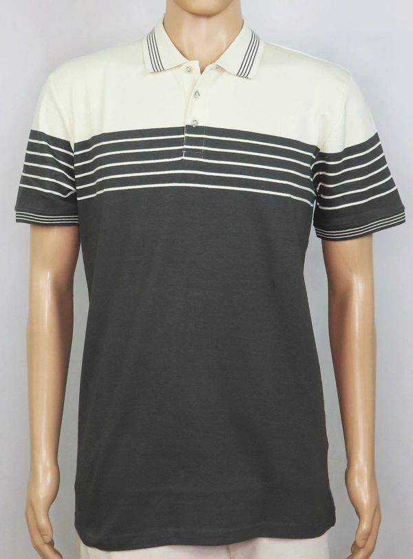 #M10142A1 DENIM &FLOWER  DENIM  &FLOWER STRIPED POLO  2A1 - 1 Option, L