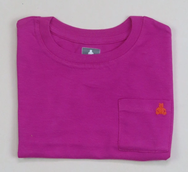 #G21272E2 GAP GAP GIRLS POCKET T SHIRT 2E2 - Magenta / Fuchsia, 12 - 18 Month