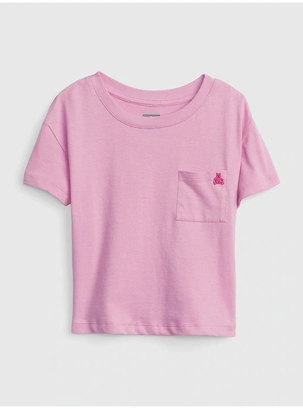 #G21272C1 GAP GAP GIRLS POCKET T SHIRT 2C1 - Light Pink, 12-18 Month