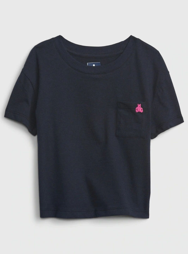 #G21272D2 GAP GAP GIRLS POCKET T SHIRT 2D2 - Navy, 4 Years