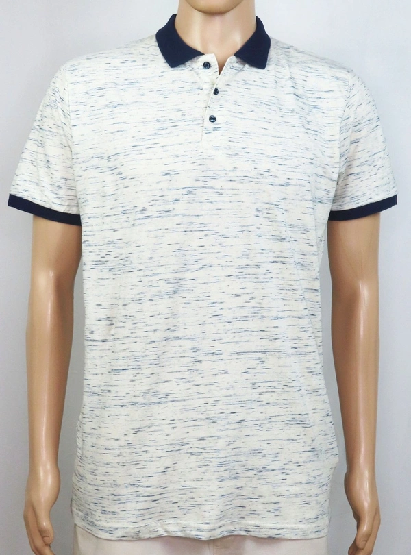 #M10142F1 DENIM & FLOWER  DENIM & FLOWER SLUB JERSEY POLO 2F1 - Ecru, M