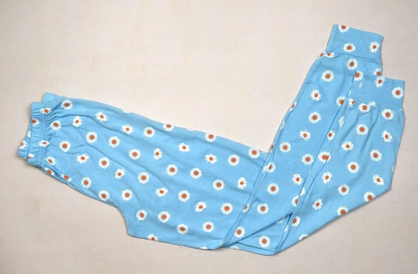 #W12367B1 neutral  LADIES PRINTED NIGHT PANT 7B1 - Blue, S