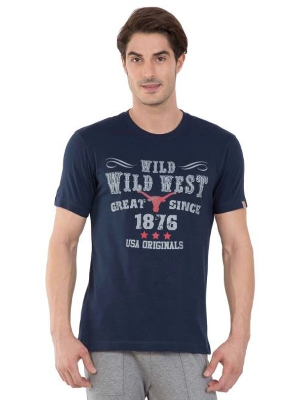 #M10145E1 JOCKEY  JOCKEY PRINTED T SHIRT 5E1 - Navy, M